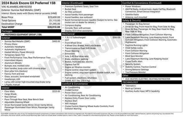 2024 Buick Encore GX Preferred FWD