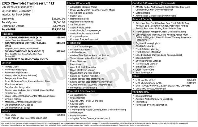 2025 Chevrolet TrailBlazer AWD LT