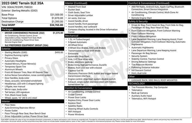 2023 GMC Terrain AWD SLE