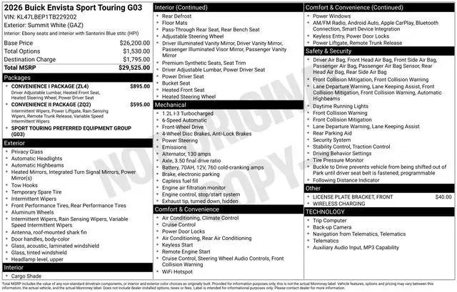 2026 Buick NV Sport Touring FWD