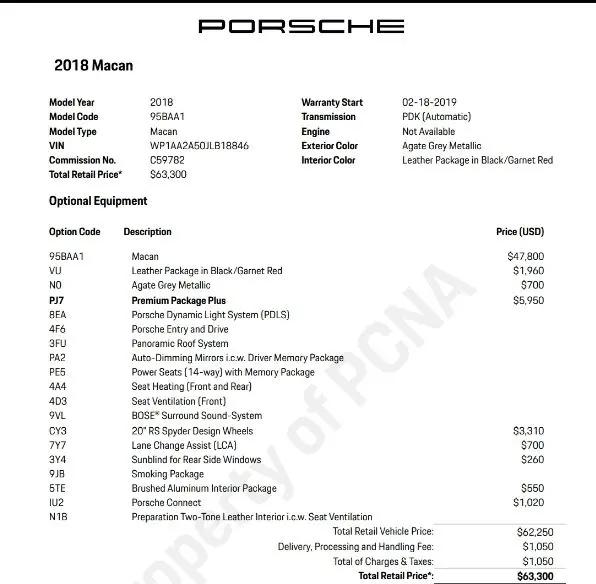2018 Porsche Macan Macan