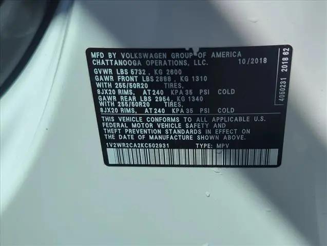 2019 Volkswagen Atlas 3.6L V6 SE w/Technology