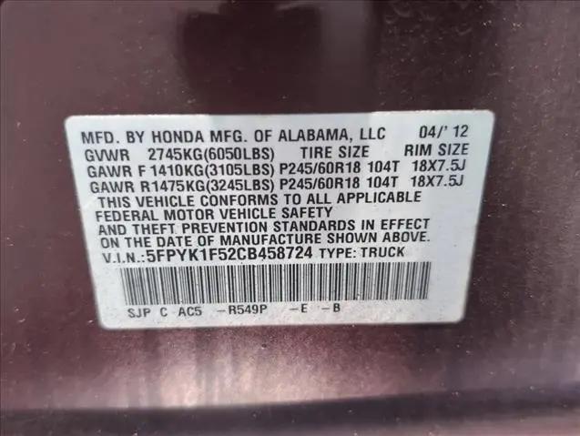 2012 Honda Ridgeline RTL