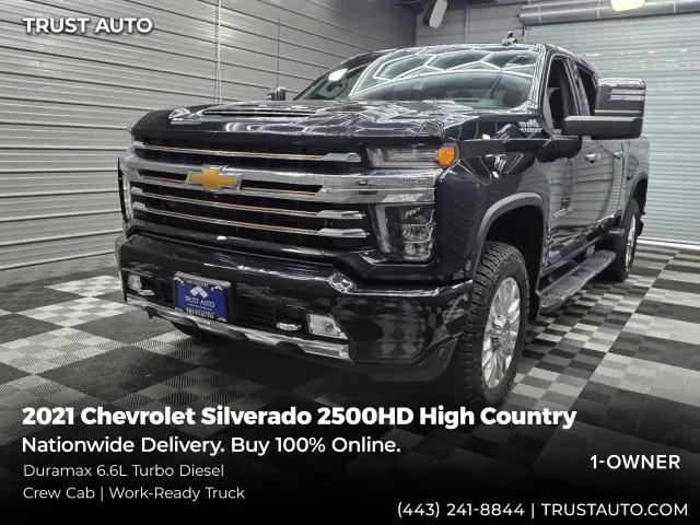 2021 Chevrolet Silverado 2500HD 4WD Crew Cab Standard Bed High Country for sale in Sykesville, MD