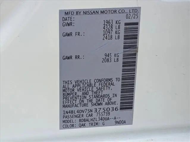 2025 Nissan Altima SV FWD