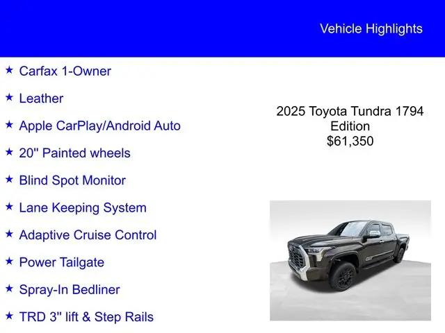 2025 Toyota Tundra 1794 Edition