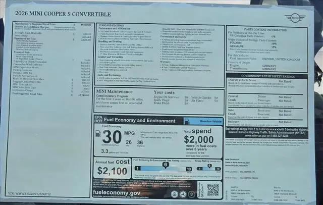 2026 MINI Cooper Convertible Cooper S