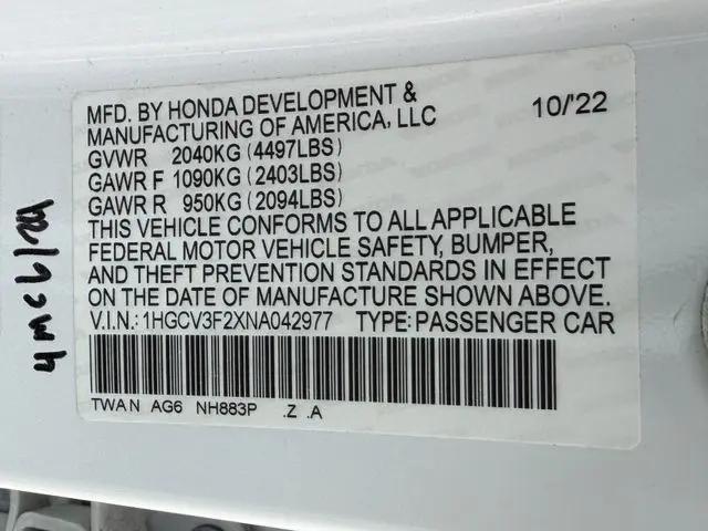 2022 Honda Accord Hybrid Sport