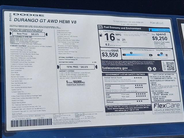 2026 Dodge Durango GT AWD HEMI V8
