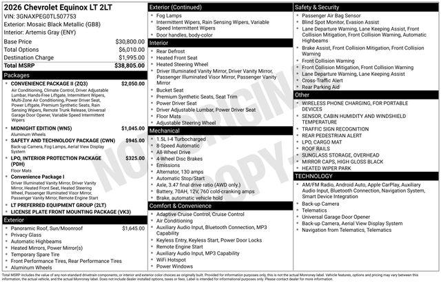 2026 Chevrolet Equinox AWD LT