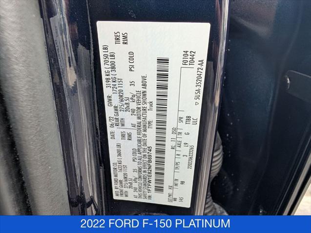 2022 Ford F-150 Platinum