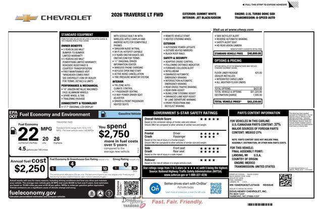 2026 Chevrolet Traverse FWD LT