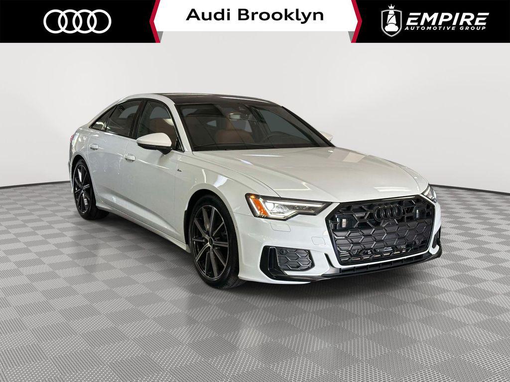Glacier White Metallic 2025 Audi A6 quattro Premium 55 TFSI Sedan All-Wheel Drive 7-Speed Automatic