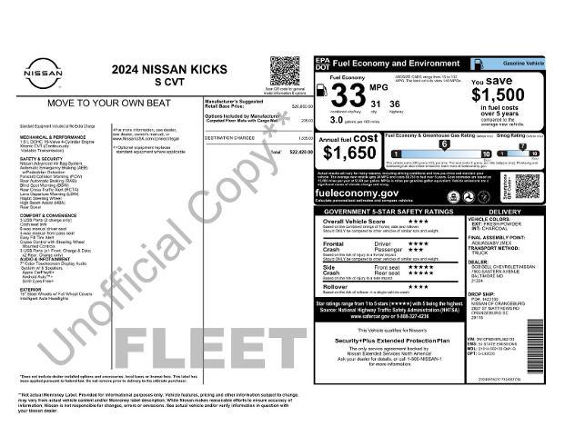 2024 Nissan Kicks S Xtronic CVT