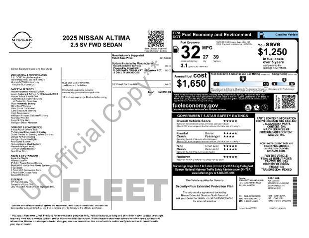 2025 Nissan Altima SV FWD