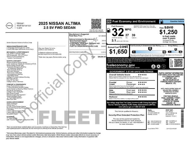 2025 Nissan Altima SV FWD