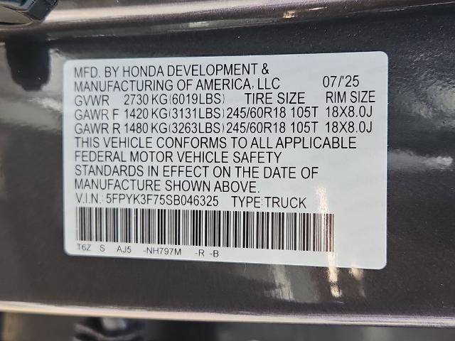 2025 Honda Ridgeline TrailSport+