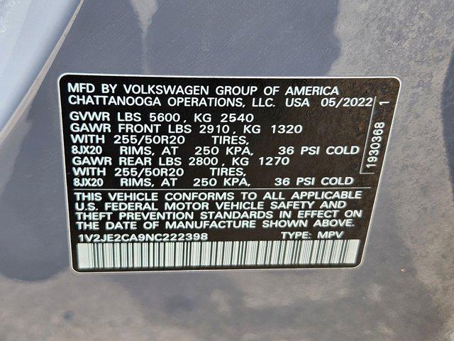 2022 Volkswagen Atlas Cross Sport 3.6L V6 SE w/Technology
