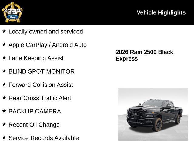 2026 Ram 2500 Black Express Crew Cab 4x4 6'4" Box