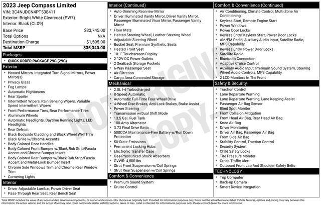 2023 Jeep Compass Limited 4x4