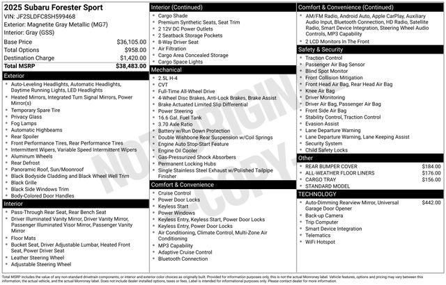 2025 Subaru Forester Sport