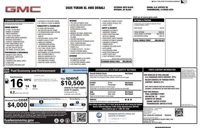 2025 GMC Yukon XL 4WD Denali