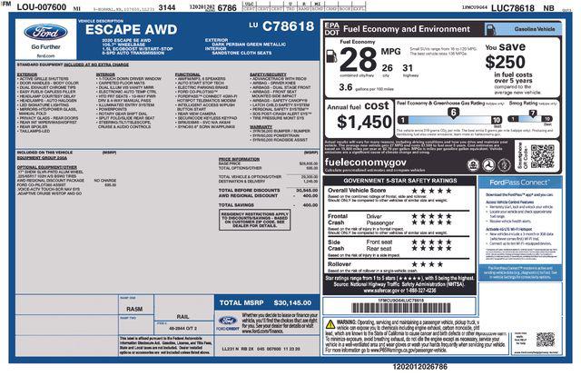 Used 2020 Ford Escape SE For Sale in Olive Branch, MS