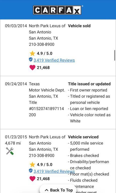 2014 Lexus ES 350 ES 350 Sedan 4D
