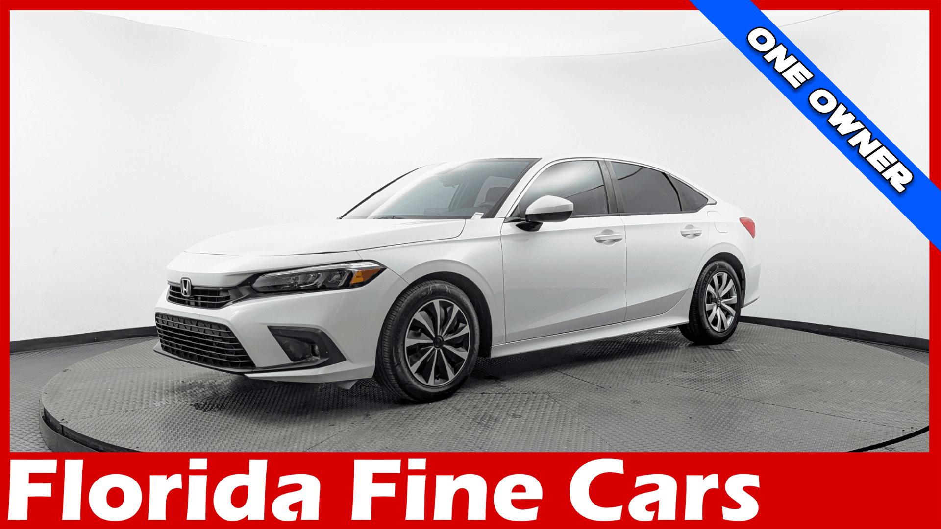 Platinum White Pearl 2023 Honda Civic Sedan Front-Wheel Drive Automatic
