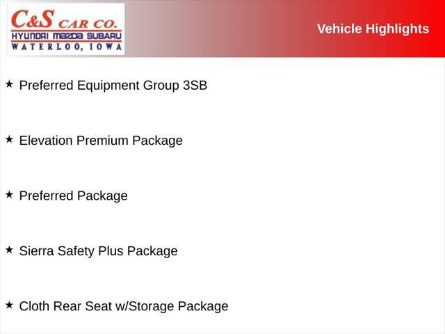2025 GMC Sierra 1500 4WD Crew Cab Short Box Elevation with 3SB