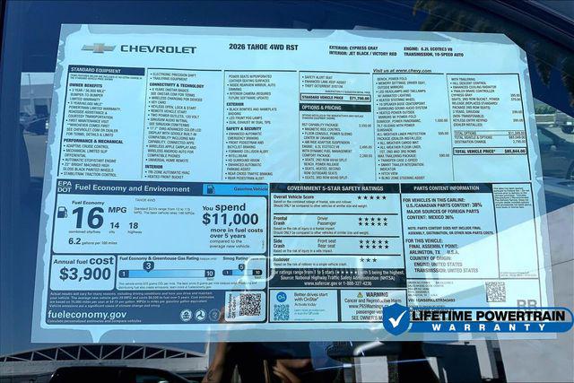2026 Chevrolet Tahoe 4WD RST