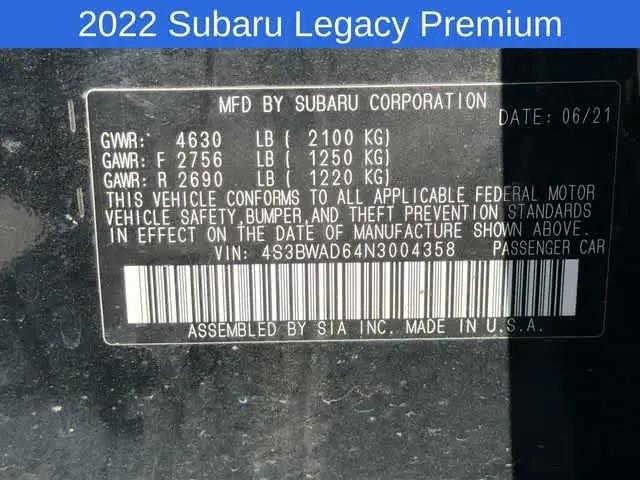 2022 Subaru Legacy Premium