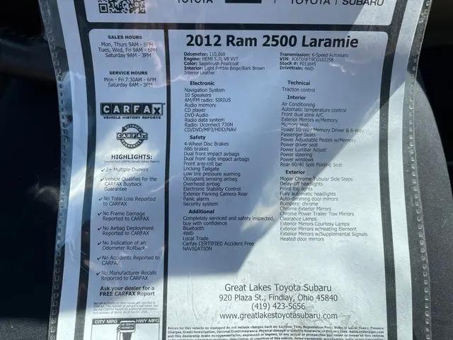 2012 Ram 2500 Laramie