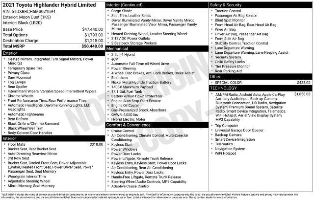 2021 Toyota Highlander Hybrid Limited
