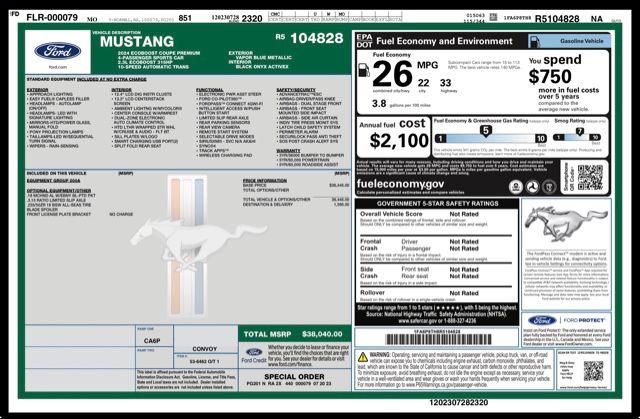 2024 Ford Mustang EcoBoost Premium Fastback