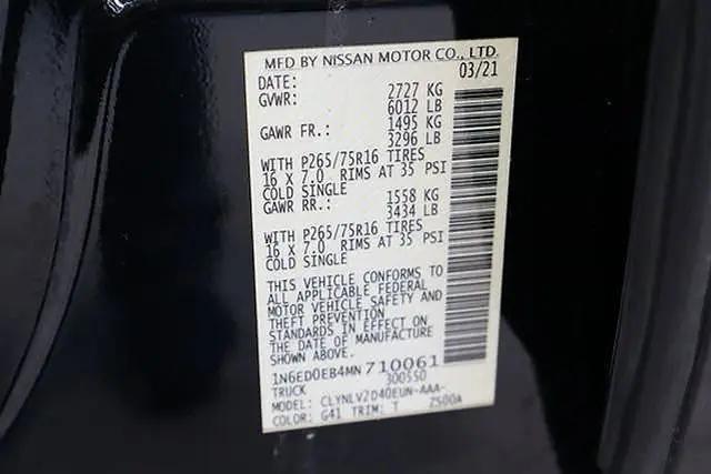 2021 Nissan Frontier Crew Cab PRO-4X 4x4