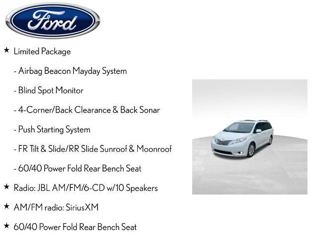 2014 Toyota Sienna XLE 7 Passenger Auto Access Se