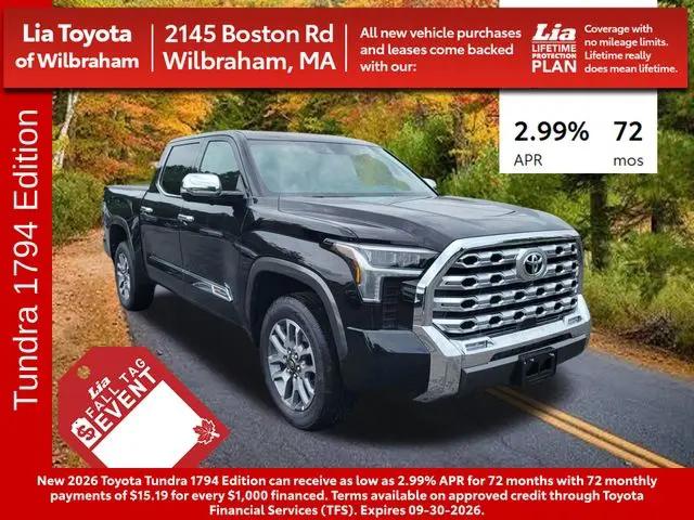 2026 Toyota Tundra 1794 Edition CrewMax 5.5 Bed for sale in Wilbraham, MA