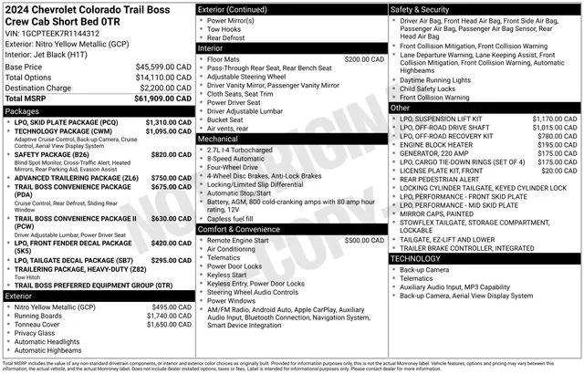 2024 Chevrolet Colorado Trail Boss 4WD