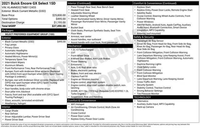 2021 Buick Encore GX FWD Select