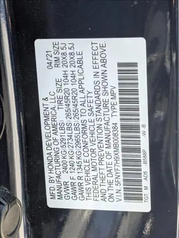 2021 Honda Passport 2WD Touring