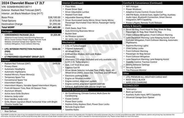 2024 Chevrolet Blazer AWD 2LT