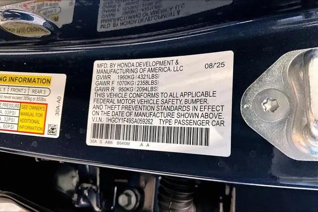 2025 Honda Accord Sedan SE