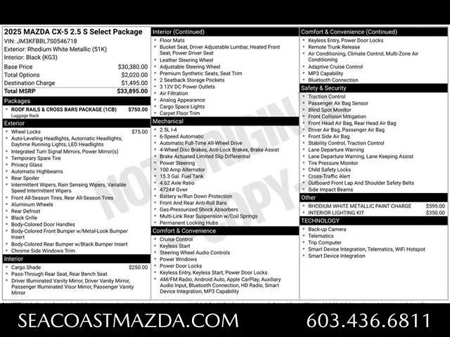 2025 Mazda CX-5 2.5 S Select
