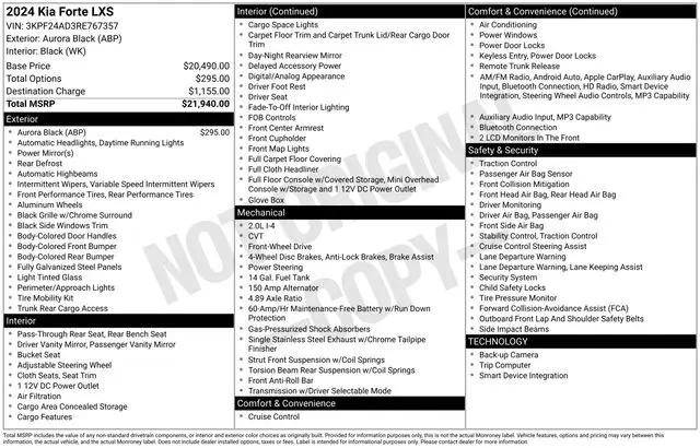 2024 Kia Forte LXS