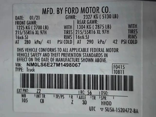 2021 Ford Transit Connect XL Cargo Van