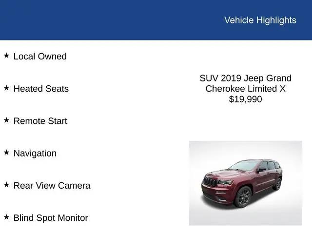 2019 Jeep Grand Cherokee Limited X 4x2