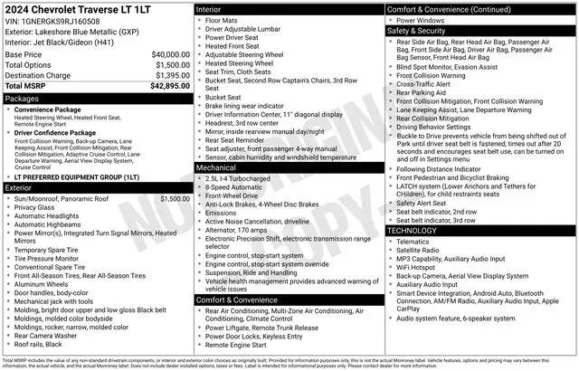 2024 Chevrolet Traverse FWD LT