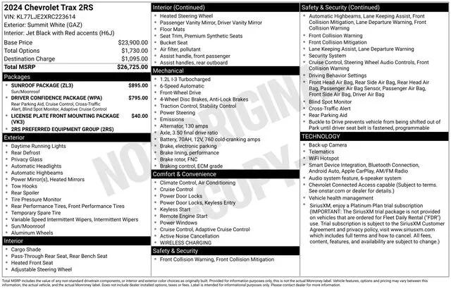 2024 Chevrolet Trax FWD 2RS