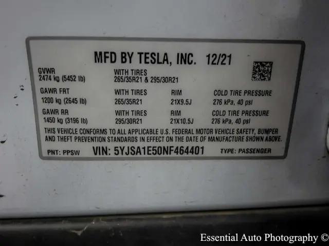 2022 Tesla Model S Dual Motor All-Wheel Drive